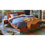 M line Boxspring Supreme Curves Vlak Met Slow Motion 2 Matras - 160 x 220 cm - cognac