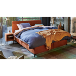 M line Boxspring Supreme Curves Vlak Met Slow Motion 2 Matras - 140 x 200 cm - cognac