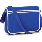 Retro Schoudertas/aktetas/wit 40 Cm Voor Dames/heren - Schooltassen/laptop Tassen Met Schouderband - Blauw