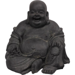 Stone-lite Happy Boeddha 42 Cm L - Zwart