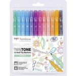 Tombow Doppelfasermaler ´Twintone´ Pastell Colours, 12er Set