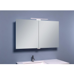 Wiesbaden Luxe spiegelkast met LED-verlichting 60 x 100 x 14 cm, aluminium