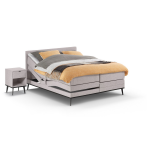 Boxspring Viggo Verstelbaar Met Gestoffeerd Matras - 140 x 210 cm - oakland grijs