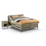 Boxspring Viggo Verstelbaar Met Gestoffeerd Matras - 140 x 210 cm - adore groen