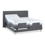 M line Boxspring Supreme Square Verstelbaar Met Slow Motion 2 Matras - 180 x 220 cm - Grijs