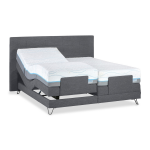 M line Boxspring Supreme Square Verstelbaar Met Slow Motion 2 Matras - 160 x 210 cm - stone