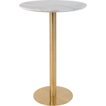 House Nordic Moderne wit/gouden ''Bolzano'' bartafel - L70xB70xH105 cm