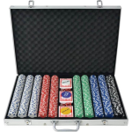 Vidaxl Pokerset Met 1000 Chips Aluminium