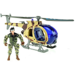 Toi-Toys Toi Toys militaire helikopter met soldaat 27 cm - Bruin