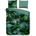 Snoozing Jungle Flanel Dekbedovertrek - 1-persoons (140x200/220 Cm + 1 Sloop) - Flanel - Green - Groen