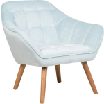 Beliani Karis Fauteuil Fluweel 74 X 85 Cm - Blauw