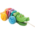 PlanToys Plan Toys Houten Trekfiguur Dancing Alligator Rainbow