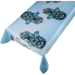 Buiten Tafelkleed/tafelzeil Hamsa/khamsa Hand Print 140 X 245 Cm - Rechthoekig - Tuintafelkleed Tafeldecoratie - Blauw