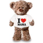 Knuffelbeer I Love Mama 43 Cm - Moederdag Cadeau - Bruin