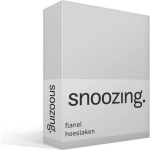 Snoozing Flanel Hoeslaken - 100% Geruwde Flanel-katoen - 1-persoons (70x200 Cm) - - Grijs