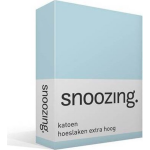 Snoozing - Katoen - Extra Hoog - Hoeslaken - 120x220 - Hemel - Blauw