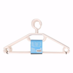 40x Plastic Kledinghangers - Kleerhangers - Kunststof Garderobe Hangers Voor Kledingrek/kledingkast 40 Stuks - Wit