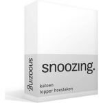 Snoozing - Katoen - Topper - Hoeslaken - 80x220 - - Wit