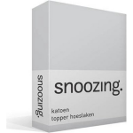 Snoozing - Katoen - Topper - Hoeslaken - 120x200 - - Grijs