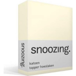 Snoozing - Katoen - Topper - Hoeslaken - 160x220 - Ivoor - Wit