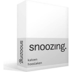 Snoozing - Katoen - Hoeslaken - 80x220 - - Wit