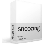 Snoozing - Katoen - Hoeslaken - 200x200 - - Wit