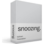 Snoozing - Katoen - Hoeslaken - 100x200 - - Grijs