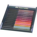 Faber Castell Tekenstift Faber-castell Pitt Artist Pen Brush Set 12 Stuks Earth Tones