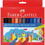 Faber Castell Viltstiften Jumbo 24 Stuks Karton Etui - Wit