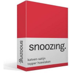 Snoozing - Katoen-satijn - Topper - Hoeslaken - 100x200 - - Rood