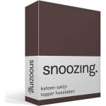 Snoozing - Katoen-satijn - Topper - Hoeslaken - 140x220 - - Bruin