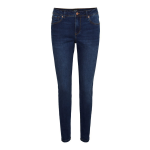 VERO MODA - Skinny jeans van organische katoenmix in donker - Azul