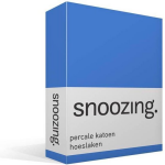 Snoozing - Hoeslaken -140x220 - Percale Katoen - Meermin - Blauw