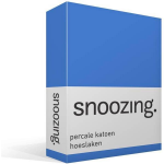 Snoozing - Hoeslaken -150x200 - Percale Katoen - Meermin - Blauw