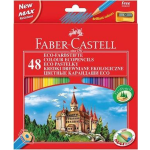 Faber Castell Kleurpotlood Faber-castell Castle Zeskantig Karton Etui Met 48 Stuks - Wit