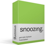 Snoozing - Hoeslaken -140x220 - Percale Katoen - Lime - Groen