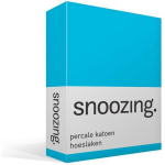 Snoozing - Hoeslaken -150x200 - Percale Katoen - - Turquoise