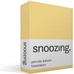 Snoozing - Hoeslaken -70x200 - Percale Katoen - - Geel