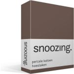 Snoozing - Hoeslaken -80x220 - Percale Katoen - Taupe - Bruin