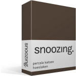 Snoozing - Hoeslaken -90x210 - Percale Katoen - - Bruin