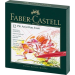 Faber Castell Tekenstift Faber-castell Pitt Artist Pen Brush 12-delig Studiobox