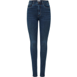 Only - Royal - Skinny jeans met hoge taille in donker - Blauw