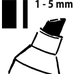 Krijtmarker Sigel Beitelpunt 1-5mm/groen/geel - Roze