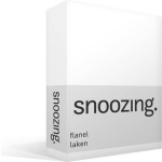 Snoozing - Flanel - Laken - Lits-jumeaux - 240x260 - - Wit