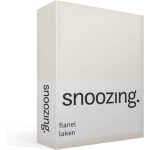 Snoozing - Flanel - Laken - Eenpersoons - 150x260 - Ivoor - Wit