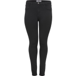 Only - Skinny jeans met hoge taille ine wassing - Negro