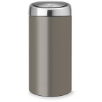 Brabantia Touch Bin Afvalemmer 2 X 20 Liter Met 2 Kunststof Binnenemmers - Platinum / Matt Steel Fingerprint Proof - Grijs