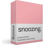 Snoozing Stretch - Hoeslaken - Extra Hoog - 200x200/220/210 - - Roze
