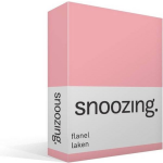 Snoozing - Flanel - Laken - Tweepersoons - 200x260 - - Roze