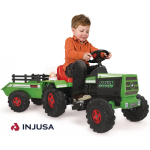 Injusa Accuvoertuig Tractor Met Aanhanger 6v 140 Cm - Groen